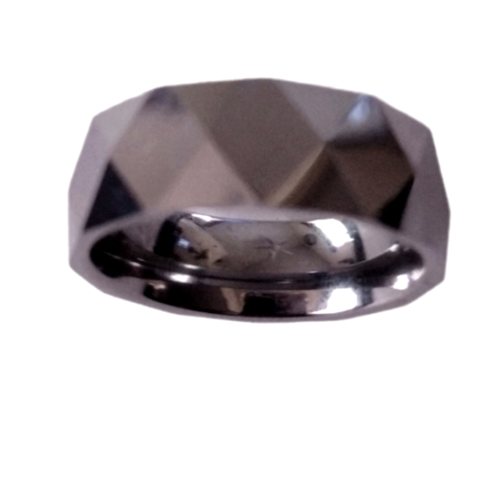 Men's Tungsten Diamond Design Ring 11.5 NWOT